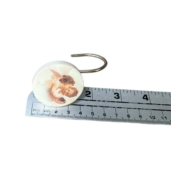 Cherub Angel Shower Curtain Hooks Rings Bathroom Hardware Accessories Lot of 12 - Picture 5 of 5